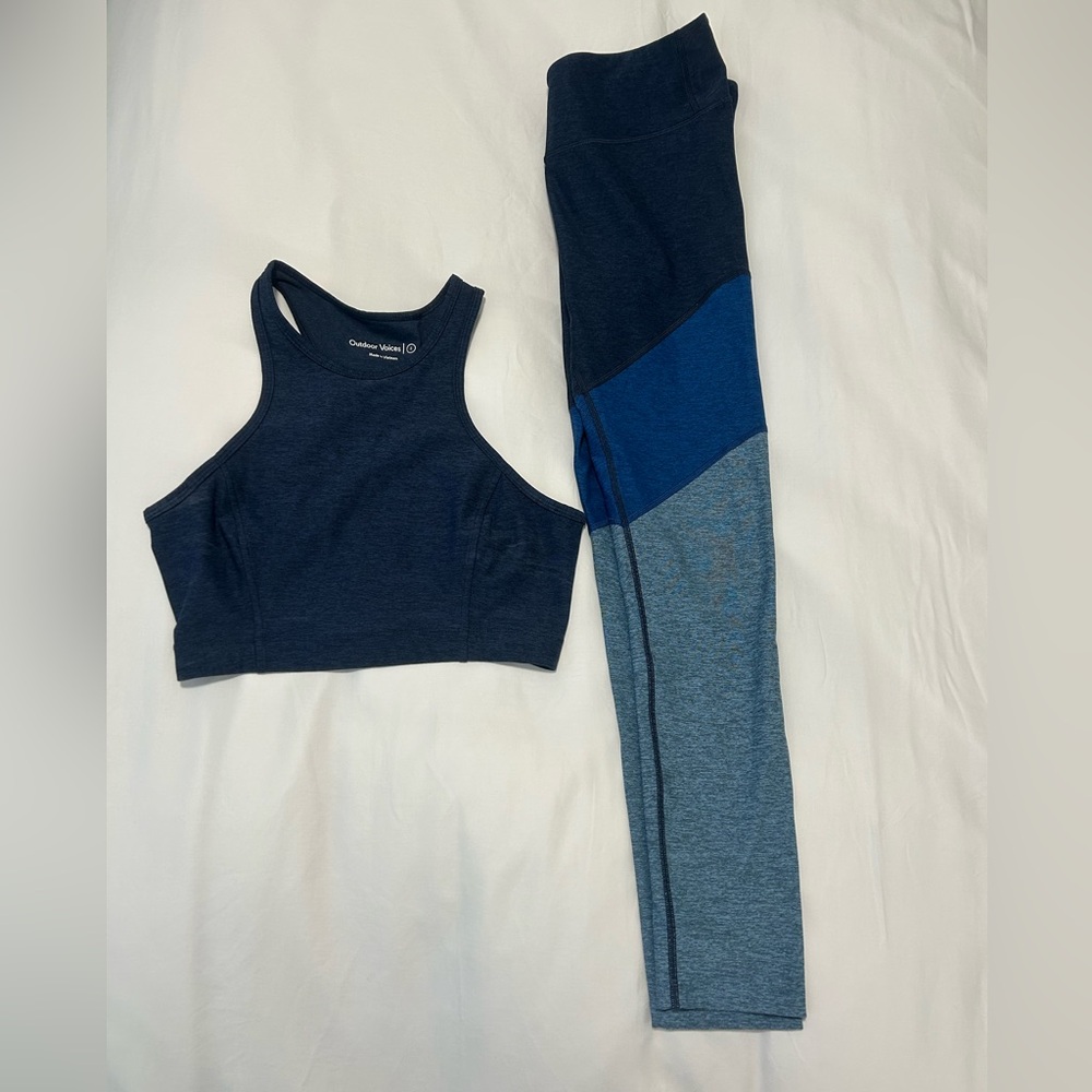 Outdoor Voices Dark Blue Activewear Set